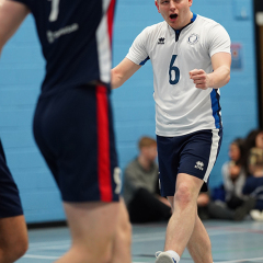 City of Edinburgh 3 v 0 City of Glasgow Ragazzi (20, 18, 23), SVA Men's John Syer Grand Prix Final, Institute of Sport and Exercise, University of Dundee, Sun 9th Feb 2020. © Michael McConville https://www.volleyballphotos.co.uk/2020/SCO/Cups/JSGP/Men/