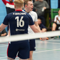 City of Edinburgh 3 v 0 City of Glasgow Ragazzi (20, 18, 23), SVA Men's John Syer Grand Prix Final, Institute of Sport and Exercise, University of Dundee, Sun 9th Feb 2020. © Michael McConville https://www.volleyballphotos.co.uk/2020/SCO/Cups/JSGP/Men/