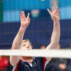 City of Edinburgh 3 v 0 City of Glasgow Ragazzi (20, 18, 23), SVA Men's John Syer Grand Prix Final, Institute of Sport and Exercise, University of Dundee, Sun 9th Feb 2020. © Michael McConville https://www.volleyballphotos.co.uk/2020/SCO/Cups/JSGP/Men/