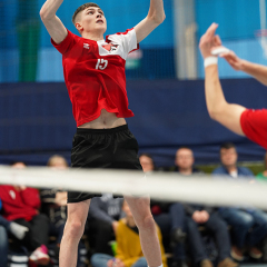 City of Edinburgh 3 v 0 City of Glasgow Ragazzi (20, 18, 23), SVA Men's John Syer Grand Prix Final, Institute of Sport and Exercise, University of Dundee, Sun 9th Feb 2020. © Michael McConville https://www.volleyballphotos.co.uk/2020/SCO/Cups/JSGP/Men/