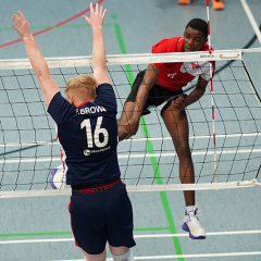 City of Edinburgh 3 v 0 City of Glasgow Ragazzi (20, 18, 23), SVA Men's John Syer Grand Prix Final, Institute of Sport and Exercise, University of Dundee, Sun 9th Feb 2020. © Michael McConville https://www.volleyballphotos.co.uk/2020/SCO/Cups/JSGP/Men/