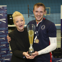 City of Edinburgh 3 v 0 City of Glasgow Ragazzi (20, 18, 23), SVA Men's John Syer Grand Prix Final, Institute of Sport and Exercise, University of Dundee, Sun 9th Feb 2020. © Michael McConville https://www.volleyballphotos.co.uk/2020/SCO/Cups/JSGP/Men/