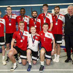 City of Edinburgh 3 v 0 City of Glasgow Ragazzi (20, 18, 23), SVA Men's John Syer Grand Prix Final, Institute of Sport and Exercise, University of Dundee, Sun 9th Feb 2020. © Michael McConville https://www.volleyballphotos.co.uk/2020/SCO/Cups/JSGP/Men/