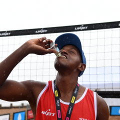 Beach Volleyball - UKBT Edinburgh Grand Slam
PORTOBELLO BEACH, EDINBURGH, SCOTLAND - 24 July 2022. (Photo by Lynne Marshall | www.volleyballphotos.co.uk)