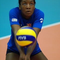 GB women's training session before European League match against Romania, Sala Sporturilor Constanta, Sat 6th June 2009.