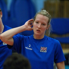 GB women's training session before European League match against Romania, Sala Sporturilor Constanta, Sat 6th June 2009.