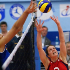 Romania 3  v 0 Great Britain (25-21, 25-17, 25-11), CEV Women's European League 2009, Pool B.  Sala Sporturilor Constanta, Constanta, Romania. Sat 6th June 2009.