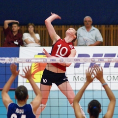 Romania 3  v 0 Great Britain (25-21, 25-17, 25-11), CEV Women's European League 2009, Pool B.  Sala Sporturilor Constanta, Constanta, Romania. Sat 6th June 2009.