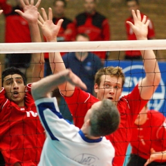 Scottish Volleyball Association Men's Plate Final, Sat 24th April 2010, Wishaw Sports Centre.
Grassmarket Jets 2 v 3 Su Ragazzi II (25-22, 25-21, 10-25, 22-25, 7-15)