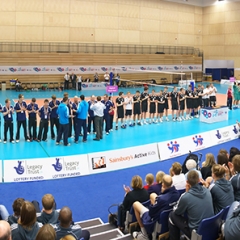 Sainsbury's UK Schools Games, Boys Volleyball Medal Ceremony, Northern Ireland (Gold), England North (Silver) & Scotland West (Bronze), Sun 5th Sep 2010, Northumbria University Sport Central, Newcastle