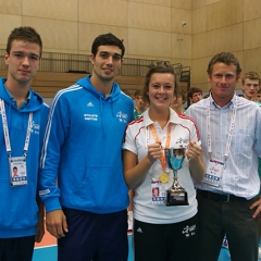 Sainsbury's UK Schools Games, Volleyball Presentation Parade, Sun 5th Sep 2010, Northumbria University Sport Central, Newcastle