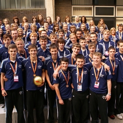 Sainsbury's UK Schools Games, Volleyball Presentation Parade, Sun 5th Sep 2010, Northumbria University Sport Central, Newcastle