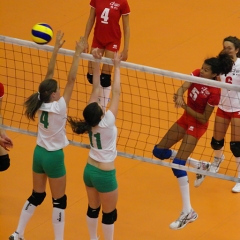 Sainsbury's UK Schools Games, Volleyball, Northern Ireland v England Central (Girls), Sat 4th Sep 2010, Northumbria University Sport Central, Newcastle