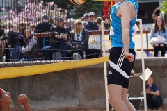 2018 CEV SCD Beach Volleyball Junior Finals, Portobello, Edinburgh, Sat 25th Aug 2018. 
© Michael McConville. View more photos at: 
https://www.volleyballphotos.co.uk/2018/CEV-FIVB/2018-08-25-SCD-Jnr-Beach-Finals