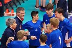 City of Edinburgh 2 v 0 Volleyball Aberdeen (27-25, 25-22), 2019 U16 Boys Scottish Cup Final, University of Edinburgh Centre for Sport and Exercise, Sun 14th Apr 2019. © Michael McConville  https://www.volleyballphotos.co.uk/2019-Galleries/SCO/Junior-SVL/2019-04-14-Boys-U16