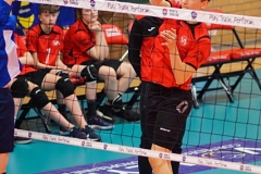 City of Edinburgh 2 v 0 Volleyball Aberdeen (27-25, 25-22), 2019 U16 Boys Scottish Cup Final, University of Edinburgh Centre for Sport and Exercise, Sun 14th Apr 2019. © Michael McConville  https://www.volleyballphotos.co.uk/2019-Galleries/SCO/Junior-SVL/2019-04-14-Boys-U16