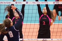 Caledonia West 1 v 2 City of Edinburgh (13-25, 25-23, 4-15), 2019 U18 Girls Scottish Cup Final, University of Edinburgh Centre for Sport and Exercise, Sun 14th Apr 2019. © Michael McConville  https://www.volleyballphotos.co.uk/2019-Galleries/SCO/Junior-SVL/2019-04-14-Girls-U18