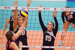 Caledonia West 1 v 2 City of Edinburgh (13-25, 25-23, 4-15), 2019 U18 Girls Scottish Cup Final, University of Edinburgh Centre for Sport and Exercise, Sun 14th Apr 2019. © Michael McConville  https://www.volleyballphotos.co.uk/2019-Galleries/SCO/Junior-SVL/2019-04-14-Girls-U18