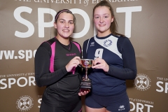 Caledonia West 1 v 2 City of Edinburgh (13-25, 25-23, 4-15), 2019 U18 Girls Scottish Cup Final, University of Edinburgh Centre for Sport and Exercise, Sun 14th Apr 2019. © Michael McConville  https://www.volleyballphotos.co.uk/2019-Galleries/SCO/Junior-SVL/2019-04-14-Girls-U18