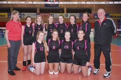 Caledonia West 1 v 2 City of Edinburgh (13-25, 25-23, 4-15), 2019 U18 Girls Scottish Cup Final, University of Edinburgh Centre for Sport and Exercise, Sun 14th Apr 2019. © Michael McConville  https://www.volleyballphotos.co.uk/2019-Galleries/SCO/Junior-SVL/2019-04-14-Girls-U18